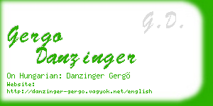 gergo danzinger business card